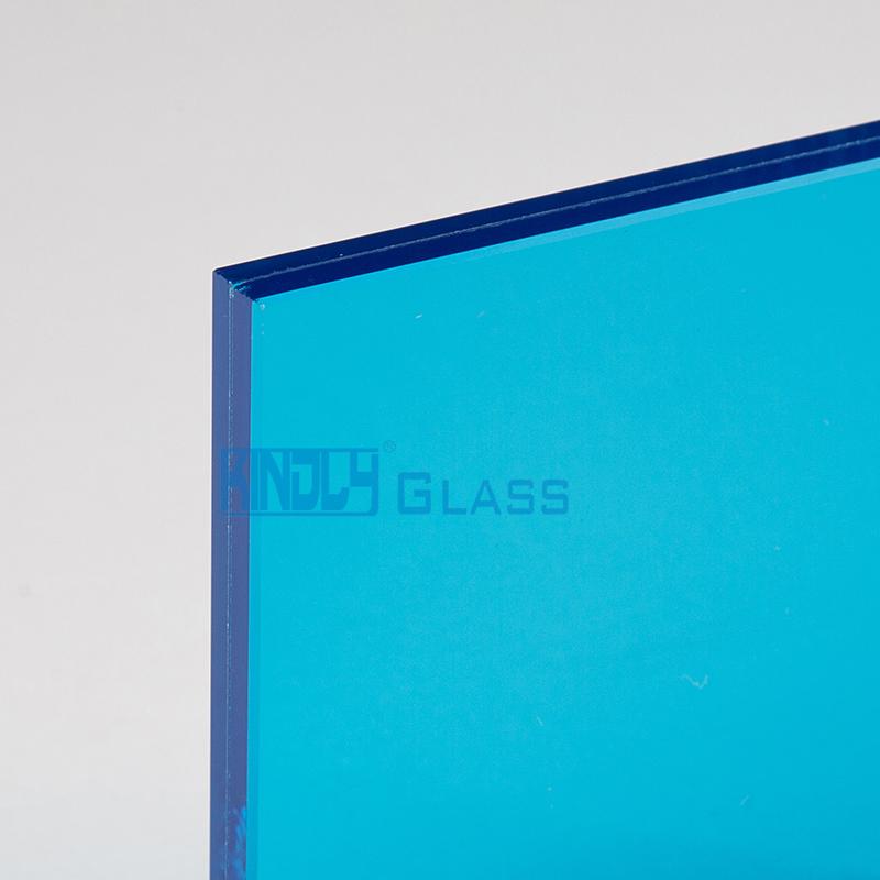 55.1 Ocean Blue PVB Clear Laminated Glass 